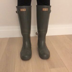 Tall Gray Hunter Rainboots